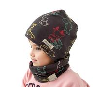 Cuwtheugwg Echarpe Et Gants Bonnet Ensemble 3Pièces Enfant Hiver Avec Pompon Tour De Cou Doublure Set Pour Gant Garçon Fille 3 Ans Garcon 12 Polaire Accessoires Pièces (Grey,6 mois-3 ans)