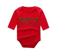 Cuwtheugwg Ensemble Bebe Garçon Noel Combinaison Enfant Fille Body Garcon 0-3 Mois Petit Bateau Pantalons Et Manteaux Chapeau Chaussettes Père Noël Costume Mon Premier (Rouge4,6-9 mois)
