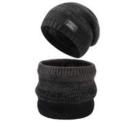 Cuwtheugwg Ensemble Bonnet Écharpe Gant Femme Écharpe Coupe Vent En Tricot Thermique Cadeau Pour Chapeau Toison Windstopper De Hiver Echarpe Triangle Cache Cou Moto Ski (Grey,Taille unique)