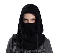 Cuwtheugwg Ensemble Echarpe Bonnet Homme Chapeau Beanie Écharpe Tricotés Hiver Gant Multi-Usage Unisexe Doublure En Polaire Thermique Élastique Écharpe Femme Cache Cou (Le noir,Taille unique)