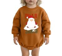 Cuwtheugwg Ensemble Noel Bebe Combinaison Polaire Hiver Enfant Garcon 12 Ans Barboteuse Fille 9 Mois Body Bébé Garçon Noël Costume De Carnaval Mon Premier Vêtement (Café,3-6 mois)