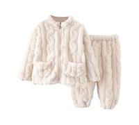 Cuwtheugwg Ensemble Tenues Bébé Garçon Noeud Papillon Chemise Pantalon Chapeau Béret Bebe Fille Vêtements De Nuit Automne Tenue 1 Mois pour Tous Les Jours Loisirs (Beige,12-18 Mois)