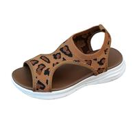 Cuwtheugwg Femmes Sandales Chaussures De Loisirs Légères Sandale Semelle Epaisse Pantoufles Compensées Chaussons Confort Basket Respirantes Infirmiere Sabot Jardin Tong Femme (Brun,40)