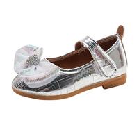 Cuwtheugwg Fille Sandales Chaussures Plates Souples Mixte Enfant Sandale À Double Bride Bebe 27 En Toile Intérieur Et Extérieur Piscine Plage Chausson Danse 28 (Argent,26)