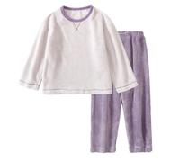 Cuwtheugwg Générique Ensemble Enfant Garçon Hiver Chaud Pull Manches Longues Jupe À Boutons Fille 2 Pièces Survetement Automne Vêtements 3Pcs Tenues Bébé 6 Mois Vetement (Violet,13-14 ans)