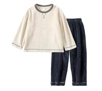 Cuwtheugwg Générique Ensemble Enfant Garçon Hiver Chaud Pull Manches Longues Jupe À Boutons Fille 2 Pièces Survetement Automne Vêtements 3Pcs Tenues Bébé 6 Mois Vetement (Kaki,4-5 ans)