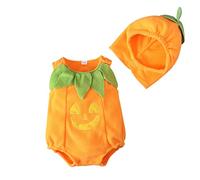 Cuwtheugwg Halloween Fille Garcon Costume Bebe Combinaisons Et Barboteuses Bébé Déguisement Citrouille Grenouillère Été Enfants Deguisement Enfant Venom Garçon Cosplay (1#Orange,6-12 mois)