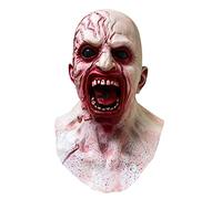 Cuwtheugwg Halloween Horror Mask, Masque Halloween Horreur Horrific Masque Complet en Latex Réaliste Costume Decoration De Clown Effrayant Couverture De Visage pour (002 Rouge,Taille Unique)