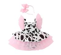 Cuwtheugwg Jupe Tutu À Paillettes Étoile de Ballet Danse Lumineuse Étoiles Tulle Fille Robe 10 Ans Ceremonie Bandeau Rose Costume Carnaval Enfant Deguisement Princesse 1-16 (Multicolore,2-3 Ans)