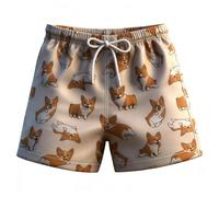 Cuwtheugwg Maillot De Bain Garcon À Séchage Rapide Doublure Compression Boxer Idée Cadeau Garcons pour Vacances Mer Short Enfant Pas Cher Bebe 6 Mois 1 an Slip Garçon (Kaki,6-7 Ans)