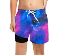 Cuwtheugwg Maillot De Bain Garcon Skinny Shorts Intérieurs Cordon Serrage Réglable Bébé Garçon Dessin Animé Kids Natation Short Enfant Pas Cher Bebe 12 Mois Ans Slip (Bleu foncé,10-12 Ans)