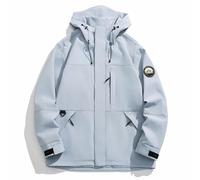 Cuwtheugwg Manteau Homme En Laine Chaud Blouson À Capuche De Travail Vetement Veste D'Hiver Col Montant Zipper Winter Jacket Militaire Pour Le Plein Air Hiver Ski Chasse Motos (Bleu,L)