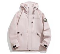 Cuwtheugwg Manteau Homme En Laine Chaud Blouson À Capuche De Travail Vetement Veste D'Hiver Col Montant Zipper Winter Jacket Militaire Pour Le Plein Air Hiver Ski Chasse Motos (Light Rose,XL)