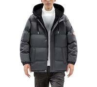 Cuwtheugwg Manteau Homme En Laine Chaud Blouson Militaire Doublure Chaude Classique Coupe Mince À Capuche Veste Hiver Gilet Tres De Chasse Pour Le Travail Plein Air Ski Motos (Grey,3XL)