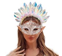 Cuwtheugwg Masque De Femmes Vénitiennes Cygne Masques En Dentelle Vénitienne Noire Pour Fêtes Sexy Cat Woman Antiques Rétro Mascarade Carnaval Noir Et Or Halloween Bal Masqué(Argent)