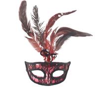 Cuwtheugwg Masque De Mascarade Femme Masqué Ou Fête Costumée Venise A Decorer Maskerade Cosplay Noir À Yeux Sexy Pour Mardi Gras Et En Dentelle Carnaval Rouge Complet Costume(Rouge)