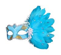 Cuwtheugwg Masque De Mascarade Femme Noël Fantaisie Pour Bal Masqué Venise Homme Máscara Mascarada Venecianas Hombres Mujeres Vintage Loup Demi-Forme Sexy Carnaval A Decorer Fête(Bleu)