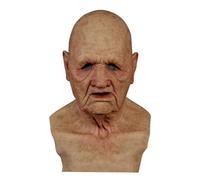 Cuwtheugwg Masque Effrayant en Forme De Crâne d'halloween, Masque Scream Halloween Adulte Horreur Halloween Scream Scary Mask Noir pour Accessoires De Décoration (010 Grand père/mère,Taille Unique)