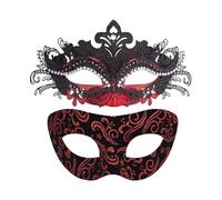 Cuwtheugwg Masque Mascarade Vénitien Vintage Carnaval Venise Blanc Máscara Mascarada Venecianas Hombres Mujeres De Pour Femme Mascarade/Fête Mardi Gras/Bal Costumé Sexy/Mariage(Rouge)