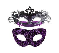 Cuwtheugwg Masque Mascarade Vénitien Vintage Carnaval Venise Blanc Máscara Mascarada Venecianas Hombres Mujeres De Pour Femme Mascarade/Fête Mardi Gras/Bal Costumé Sexy/Mariage(Violet)