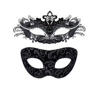 Cuwtheugwg Masque Mascarade Vénitien Vintage Carnaval Venise Blanc Máscara Mascarada Venecianas Hombres Mujeres De Pour Femme Mascarade/Fête Mardi Gras/Bal Costumé Sexy/Mariage(Le noir)