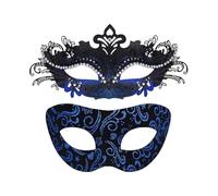 Cuwtheugwg Masque Mascarade Vénitien Vintage Carnaval Venise Blanc Máscara Mascarada Venecianas Hombres Mujeres De Pour Femme Mascarade/Fête Mardi Gras/Bal Costumé Sexy/Mariage(Bleu)