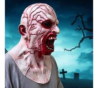 Cuwtheugwg Masque Vampire Masque, Adulte Horreur Halloween Deguisement Réaliste Latex Scary Mask Realiste Couverture De Visage pour (002 Rouge,Taille Unique)
