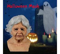 Cuwtheugwg Masque Vampire Masque, d'halloween Scary Effrayant pour Bal Masqué Creepy Terrifiant Monstre Helloween Mask Horreur Realiste (003 Grand père/mère,Taille Unique)