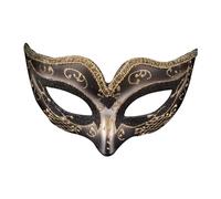 Cuwtheugwg Masque Vénitien Couple Filigrane Noir Et Argenté Masques Venise Or Antique Mascaras Media Cara Máscara Venitien Femme Mascarade De Carnaval Accessoire Couverture Du Visage(Le noir)