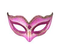 Cuwtheugwg Masque Vénitien Couple Filigrane Noir Et Argenté Masques Venise Or Antique Mascaras Media Cara Máscara Venitien Femme Mascarade De Carnaval Accessoire Couverture Du Visage(Rose vif)