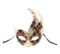 Cuwtheugwg Masque Vénitien Mascarade En Dentelle Sexy Venise Noir Homme Diy Peinture Masques De Peintable Bal Masqué Carnaval A Decorer Pour Le Halloween Fasching Masquerade(Rouge)