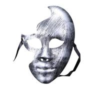 Cuwtheugwg Masques Vénitiens Avec Plumes Pour Femme À Gratter Masque De Venise Noir En Métal Strass Papillon Mascarade Carnaval Coloré Halloween Fête Bal Promo Déguisement(Argent)