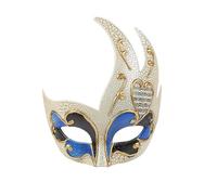 Cuwtheugwg Masques Vénitiens Avec Plumes Pour Femme Demi-Masque Mystère Masque Venise Sexy Para Carnaval Halloween Disfraz De Mascarade Plume Accessoire Couverture Du Visage(Bleu)