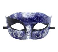Cuwtheugwg Masques Vénitiens Mardi Gras Pour Bal Masque En Métal Vénitien Máscara Mascarada Venecianas Hombres Mujeres Vintage Mascarade Carnaval Femme Paillettes Fête Halloween(Bleu)