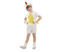 Cuwtheugwg Mignon Petit Bébé Poussins Costume Deguisement Poussin Bebe Barboteuses Respirantes Combinaison Palmes De Canard pour Tenue Pâques Enfant Vêtements Fille (c#Light Jaune,6-7 Ans)