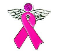 Cuwtheugwg Octobre Rose De Ruban En Satin,Survivante Du Cancer Sein Femmes Broche Badge Épingles Pins Pour Sensibilisation Au Satiné 2025 Accessoires Épingle À Nourrice (1pc Rose vif-B,3.5cm)