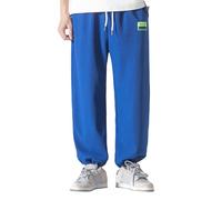 Cuwtheugwg Pantalon Jogging Homme Baggy Survetements Japonais en Velours Kirakuco Large d'hiver avec Poche De Course Long pour Short Muay Thai Slim Fit Stretch Survetement (Bleu,XL)