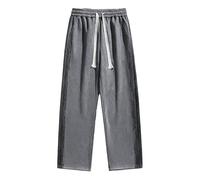 Cuwtheugwg Pantalons De Sport Homme Grande Taille avec Cordon Serrage Et Poches Pantalon Décontracté Jogging Long Story Short Large Uni Casual Simple Personnalité Rue Mode (Grey,S)