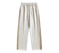 Cuwtheugwg Pantalons De Sport Homme Grande Taille avec Cordon Serrage Et Poches Pantalon Décontracté Jogging Long Story Short Large Uni Casual Simple Personnalité Rue Mode (Beige,S)