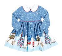 Cuwtheugwg Robe De Noël Fillette Nouveau-Né Costume Noel Bebe 0-18 Mois Deguisement Sans Manches Avec Ourlet En Peluche Chapeau Fille Mes Premiers Vêtements Habit Pere (Bleu clair,2-3 ans)