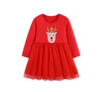 Cuwtheugwg Robe Noel Bebe Fille Costume De Pere Tenue Déguisement Mère Noël Elfe Bébé Habillée Hiver Chic Ronde Pas Cher 3-6 Mois Barboteuse Chapeau Rayé Pantalon (Rouge,2-3 ans)