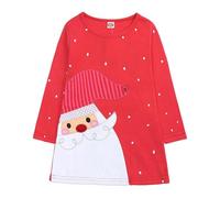 Cuwtheugwg Robe Rouge Noel Enfant Costume De Père Noël Déguisement Habillée Hiver Chic Ronde Pas Cher Soirée Ensemble Repas Bebe Mon Premier Bébé Filles Barboteuse (Pastèque rouge,2-3 ans)