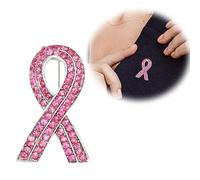 Cuwtheugwg Ruban Rose Cancer Du Sein Octobre Rose,Broches Et Pins Pour Femme Avec Symbole De Sensibilisation Au Pin's Campagne Accessoires Épingle À Nourrice Breast Cancer (1pc A-Rose,2.6x2.1x1(cm))