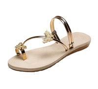 Cuwtheugwg Sandale Confort Femme Chaussures De Marche Sandales Cuir Été Pantoufle Extérieures Intérieures Taille 36-41 Eu Baskets Chaussure Sabot Jardin Claquette Masseur (Or,37)