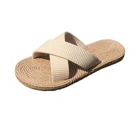 Cuwtheugwg Sandale Femme Confortable Chaussure De Trekking Sandales Mode Bout Ouvert Pantoufles Douche Très Léger Semelle Basket 39 Sabot Charpente Tongs Pour Hommes Et Femmes (Beige,39)
