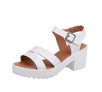 Cuwtheugwg Sandales Confort Femme Chaussures De Skateboard Pour Sandale Cuir Pantoufles Comfy Piscine Et Plage Mesh Baskets Antidérapantes Décontractées Mules Petit Talon (Blanc,40)