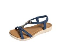 Cuwtheugwg Sandales Et Nu-Pieds Femme Chaussures Compensées Style Espadrille Pour Sandale Plate Pantoufles Chaussons Basket Léger Décontracté Respirant Sabot De Bloc D'Été (Bleu,39)