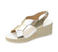Cuwtheugwg Sandales Femme Confort Sans Lacet Chaussures Douche Antidérapant Pantoufles Confortable Léger Basket De Sport Sabot Charpente Semelles Eva Légères Taille 36-43 Eu (Or,39)