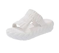 Cuwtheugwg Sandales Femme Été Confortable Chaussure Orthopédique En Caoutchouc Pantoufle Extérieures Intérieures Taille 36-41 Eu Basket Leopard Sabot De Jardin Tongs Mode (Blanc,37)
