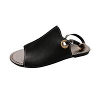Cuwtheugwg Sandales Femme Été Confortable Chaussure Randonnée Orthopédiques Pantoufles Compensées Chaussons Basket Marche Et Mules Pour Femmes Orthopedique De Sport Larges (Le noir,40)